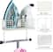 NEX™ Wall Mounted Ironing Board Hanger for T-Leg with Storage Basket